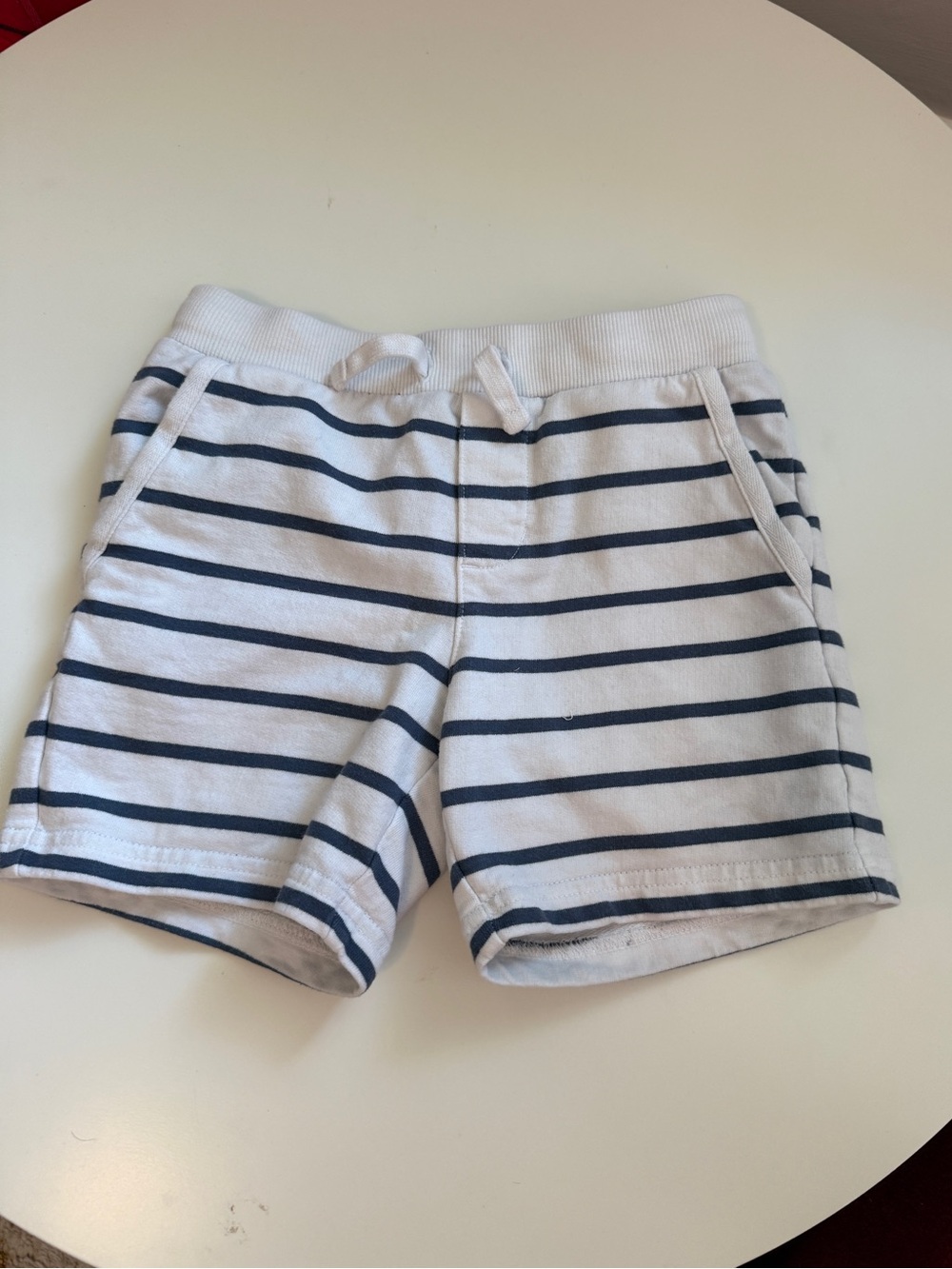 Janie and Jack White and Navy Striped cotton shorts Boys 3T